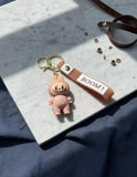 3D PVC Figure Keychain - Labubu - Pink Bunny