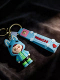 3D PVC Figure Keychain - Labubu - Blue Bunny Hoodie