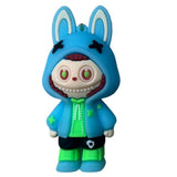 3D PVC Figure Keychain - Labubu - Blue Bunny Hoodie