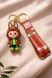 3D PVC Figure Keychain - Labubu - Brown Bunny Hoodie