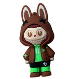 3D PVC Figure Keychain - Labubu - Brown Bunny Hoodie