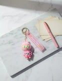 3D PVC Figure Keychain - Labubu - Pink Bunny Hoodie Variant 2