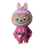 3D PVC Figure Keychain - Labubu - Pink Bunny Hoodie Variant 2