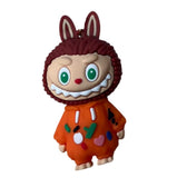 3D PVC Figure Keychain - Labubu - Orange Graffiti Hoodie