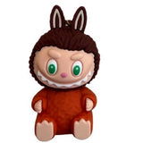 3D PVC Figure Keychain - Labubu - Brown Bunny Suit