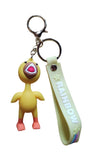 3D PVC Figure Keychain - Rainbow Friends - Yellow Open Mouth