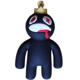 3D PVC Figure Keychain - Rainbow Friends - Black Crown Drool