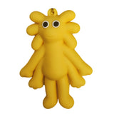 3D PVC Figure Keychain - Rainbow Friends - Yellow Multi-armed Standing
