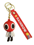 3D PVC Figure Keychain - Rainbow Friends - Red Scientist Outfit