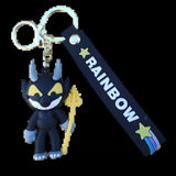 3D PVC Figure Keychain - Rainbow Friends - Devil Holding Trident
