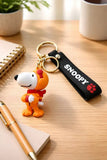 3D PVC Figure Keychain - Snoopy - Orange Suit Red Scarf