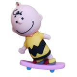 3D PVC Figure Keychain - Peanuts - Charlie Brown Skateboarding