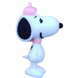 3D PVC Figure Keychain - Snoopy - Pink Beret Pink Collar