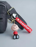 3D PVC Figure Keychain - Snoopy - Charlie Brown Sitting