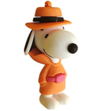 3D PVC Figure Keychain - Peanuts - Snoopy Orange Adventurer Outfit