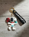 3D PVC Figure Keychain - Snoopy - Playing Pickleball