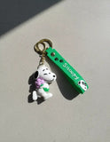 3D PVC Figure Keychain - Snoopy - Holding Flower Bouquet