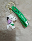 3D PVC Figure Keychain - Snoopy - Holding Flower Bouquet