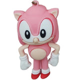 3D PVC Figure Keychain - Sonic the Hedgehog - Classic Amy Rose
