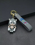 3D PVC Figure Keychain - Sonic the Hedgehog - Grey Sonic Standing