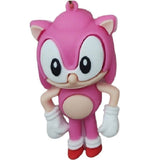 3D PVC Figure Keychain - Sonic the Hedgehog - Amy Rose Hands On Hips