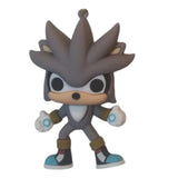 3D PVC Figure Keychain - Sonic the Hedgehog - Chibi Silver Standing