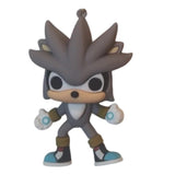 3D PVC Figure Keychain - Sonic the Hedgehog - Chibi Silver Standing