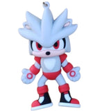 3D PVC Figure Keychain - Sonic the Hedgehog - Chibi Silver Standing Variant 2