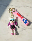 3D PVC Figure Keychain - Sonic the Hedgehog - Rouge Bat Pink Heart