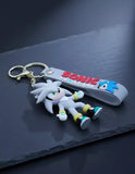 3D PVC Figure Keychain - Sonic the Hedgehog - Silver Thumbs Up Pose