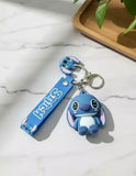 3D PVC Figure Keychain - Lilo & Stitch - Chibi Stitch Sitting