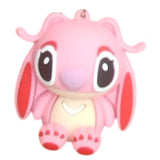 3D PVC Figure Keychain - Lilo & Stitch - Angel Smiling