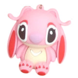 3D PVC Figure Keychain - Lilo & Stitch - Angel Smiling