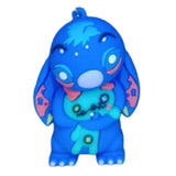 3D PVC Figure Keychain - Lilo & Stitch - Stitch Hugging Angel
