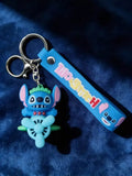 3D PVC Figure Keychain - Lilo & Stitch - Stitch Hawaiian Airplane