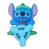 3D PVC Figure Keychain - Lilo & Stitch - Stitch Hawaiian Airplane