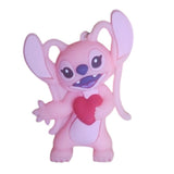 3D PVC Figure Keychain - Lilo & Stitch - Angel Holding Heart