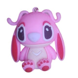 3D PVC Figure Keychain - Lilo & Stitch - Angel Sitting