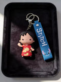 3D PVC Figure Keychain - Lilo & Stitch - Lilo Red Dress Waving