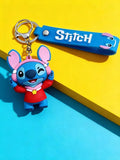 3D PVC Figure Keychain - Lilo & Stitch - Stitch Winking Red Sweater Headphones