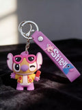3D PVC Figure Keychain - Lilo & Stitch - Angel Winking Hawaiian Shirt