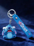 3D PVC Figure Keychain - Lilo & Stitch - Stitch Crying Hands Face
