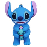 3D PVC Figure Keychain - Lilo & Stitch - Stitch Holding Scrump