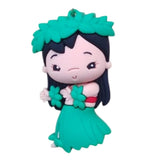3D PVC Figure Keychain - Lilo & Stitch - Lilo Hula Dancer
