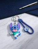 3D PVC Figure Keychain - Lilo & Stitch - Stitch Playing Soccer Variant 2