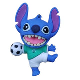 3D PVC Figure Keychain - Lilo & Stitch - Stitch Playing Soccer Variant 2