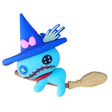 3D PVC Figure Keychain - Lilo & Stitch - Stitch Scrump Witch Broom
