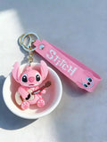 3D PVC Figure Keychain - Lilo & Stitch - Angel Playing Ukulele