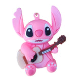 3D PVC Figure Keychain - Lilo & Stitch - Angel Playing Ukulele