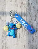 3D PVC Figure Keychain - Lilo & Stitch - Stitch Cheering Pom Poms